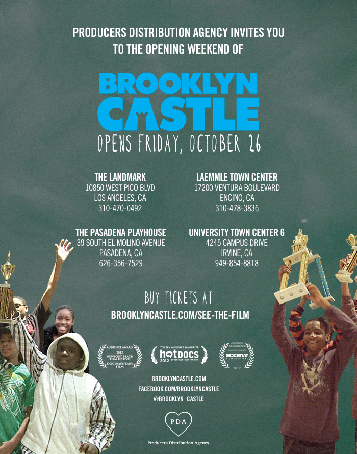 Arcadia Chess Club Brooklyn Castle Movie Opening in LA Theaters