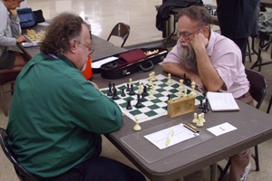 Gregg Fritchle and David Argall in post-game analysis.