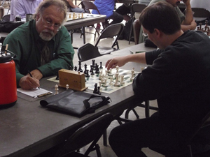 Gregg Fritchle (left) in his victory over Michael Cooper.