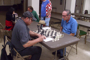 Phil Chase (right), co-winner of the Spring Open.
